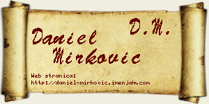 Daniel Mirković vizit kartica